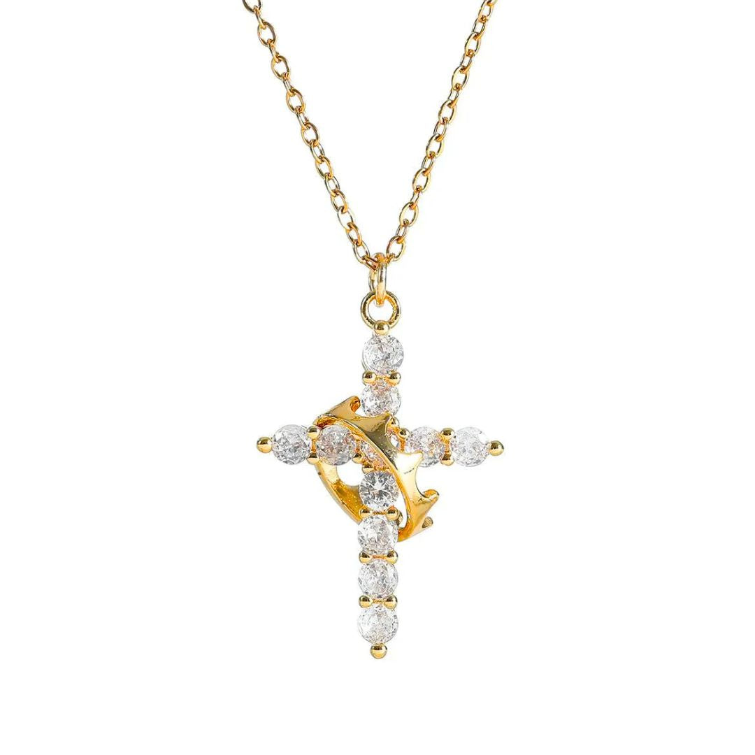Colar Cruz & Coroa [COMPRE 1 E LEVE 2]