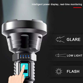 Lanterna de Led Recarregável Grande Tocha - XHP50